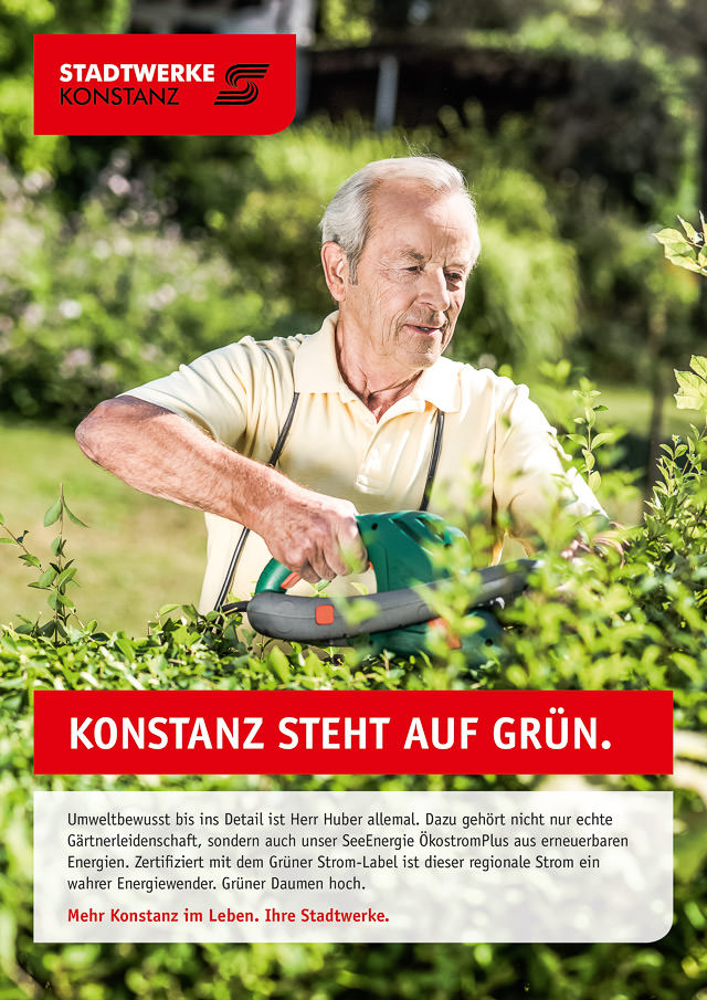 Werbekampagne zum Thema Ökostrom für die Stadtwerke Konstanz - Fotograf: Børn Jansen